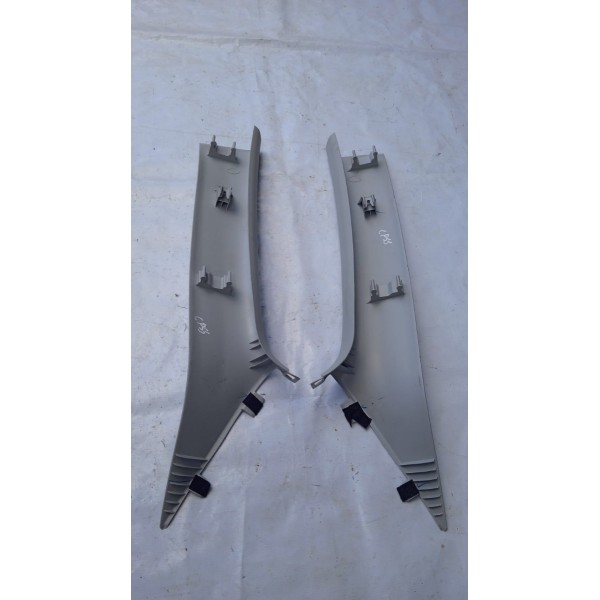 Par Acabamento Coluna Parabrisa Jeep Compass 2017 A 2020 Cinza