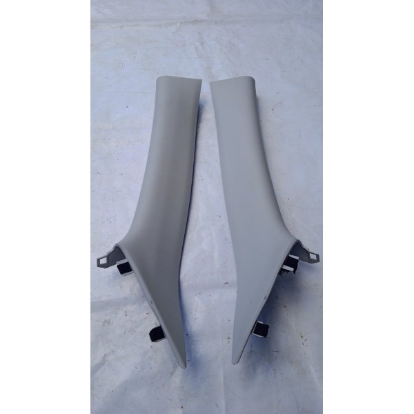 Par Acabamento Coluna Parabrisa Jeep Compass 2017 A 2020 Cinza