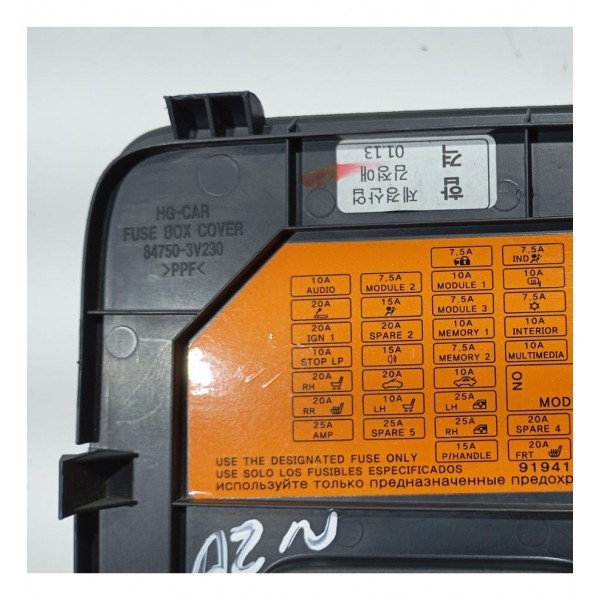 Tampa Caixa Fusivel Interno Hyundai Azera 12 A 17