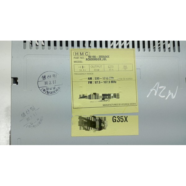 Radio Original Cd Player Hyundai Azera 12 A 17