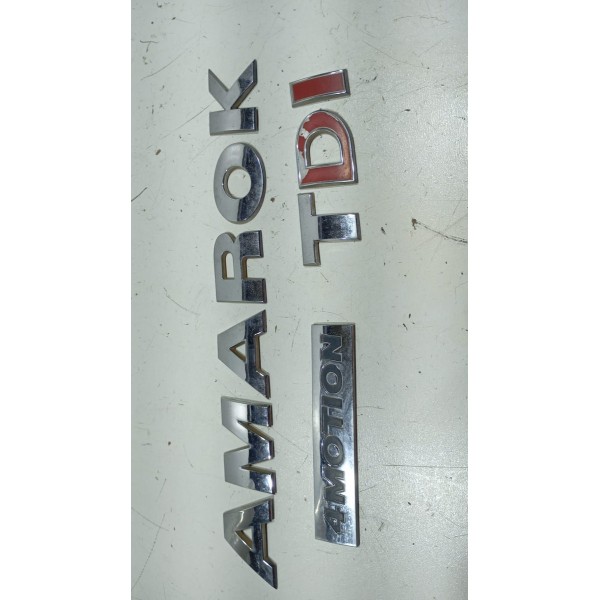 Kit Emblemas Tampa Traseira Vw Amarok 11 A 16