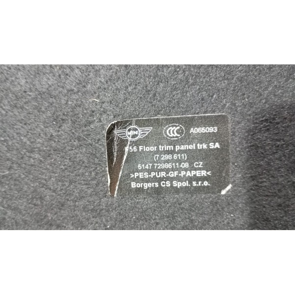 Tampão Estepe Assoalho Porta Malas Mini Cooper S 14 A 18 1