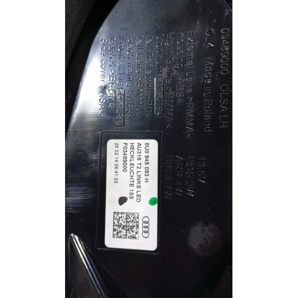 Lanterna Traseira L.e Audi Q3 13 A 18 Esquerdo/motorista