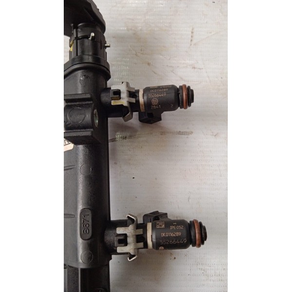 Flauta C 4 Bico Injetor 2 Sensor Fiat Strada Argo Cronos 1.3